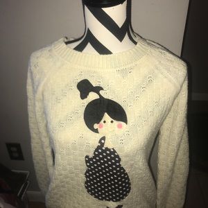 Soft Knit Sweater Cream Color
